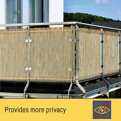 Extra Thick Natural Garden Reed screen (H)1m (W)3m