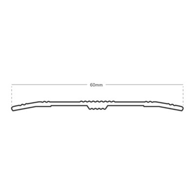 Extra Wide 61mm Carpet Cover Strip Black Carpet To Carpet Threshold Bar Long 9ft / 2.7metres Trim