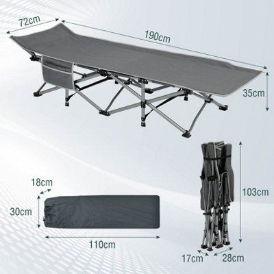 Extra-wide Camping Cot for Adults, Portable Camping Bed for Outdoor ...