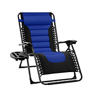 Extra Wide Luxury Gravity Garden Sun Lounger / Relaxer Chair