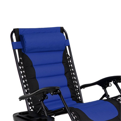 Extra Wide Luxury Gravity Garden Sun Lounger Relaxer Chair