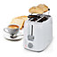 Extra-Wide Slot 2 Slice Toaster with Bun Warming Rack and Removable Crumb Tray 750W