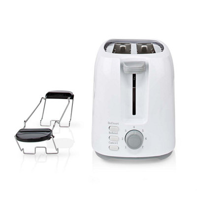 Extra-Wide Slot 2 Slice Toaster with Bun Warming Rack and Removable ...