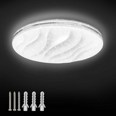 ExtraStar 12W 260mm LED Daylight Wavy Flush Ceiling Light