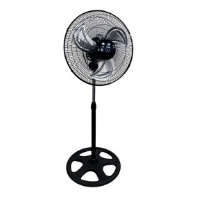 Extrastar 16" 3-in-1 Aluminum Industrial Fan/stand fan/desk fan/ wall fan (Black)