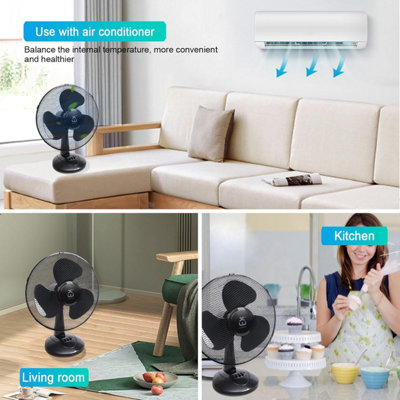 Extrastar 16 table fan Oscillating Black