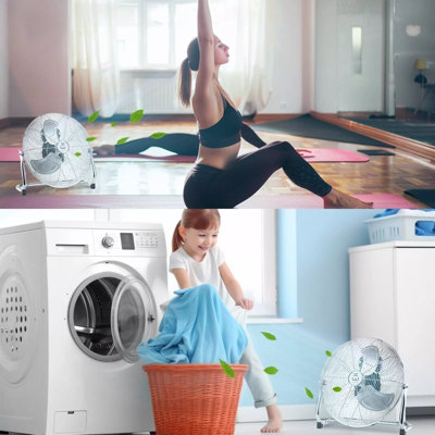 ExtraStar 18" High Velocity 3 Speed Chrome Metal Floor Fan