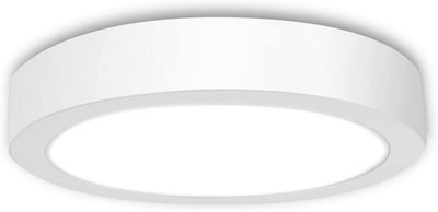 Extrastar 18W LED round Surface Mount Integrated Ceiling Light Flush Light cold white