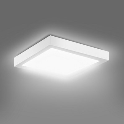 Extrastar 18W LED square Surface Mount Integrated Ceiling Light Flush Light cold white dia. 22.5cm