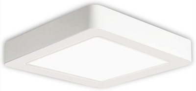 Extrastar 18W LED square Surface Mount Integrated Ceiling Light Flush Light cold white