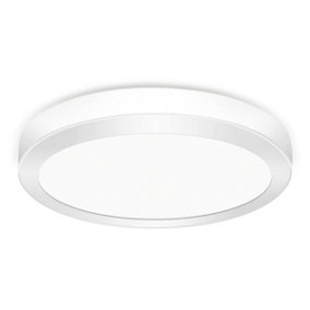 ExtraStar 18W LED Surface Mount Integrated Aluminium Flush Ceiling Light, Daylight