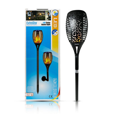 Extrastar 1W LED Solar TruFlame Garden Light Dynamic Flame IP65
