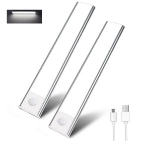 Extrastar 1W Smart Sensor Wardrobe Cabinet Light, USB Rechargable, Daylight, Pack of 2