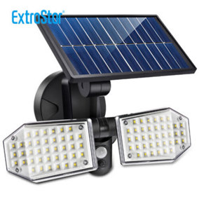 Extrastar 20W LED Solar Wall Lamp Floodlight PIR Sensor, 6500K