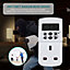 Extrastar 24 hour/7 day Programmable Electronic Timer - White, Pack of Two