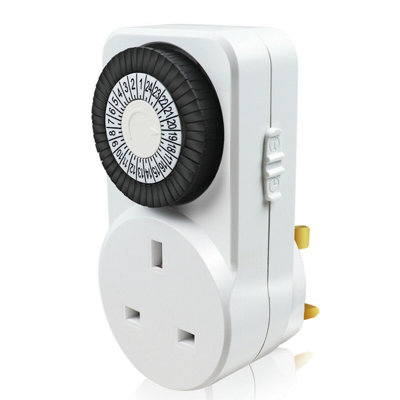 Extrastar 24 Hour Plug-in Mechanical Timer, White