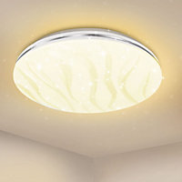 Extrastar 24W LED Integrated Flush Light Ceiling Light warm white 38cm