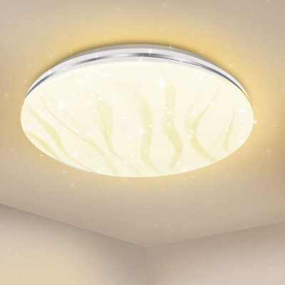 Extrastar 24W LED Integrated Flush Light Ceiling Light warm white 38cm