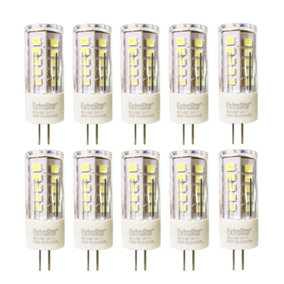 5W G4 LED Bulb (10 Pcs) AC 220V-240V Bi-Pin Base Ceiling Embedded Ice  Hockey Light LED Replacement Halogen Bulb 35W Equivalent， 360 Degree Beam