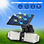 Extrastar 3.7W LED Solar Wall Lamp outdoor Garden Spike Floodlight PIR Sensor, 6500K, IP44