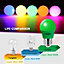 Extrastar 4W Green LED Golf Ball Modern ColouGreen Light Bulb E27 (Pack of 6)