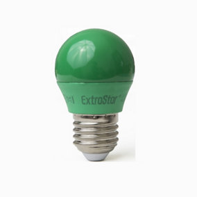 Extrastar 4W Green LED Golf Ball Modern Coloured Light Bulb E27