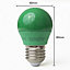 Extrastar 4W Green LED Golf Ball Modern Coloured Light Bulb E27