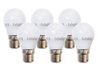 Extrastar 4W LED Ball Bulb B22 Daylight 6500K (pack of 6)