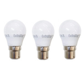 Extrastar 4W LED Ball Bulb B22 Natural light 4200K (pack of 3)