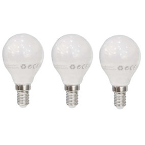 Extrastar 4W LED Ball Bulb E14, warm white (pack of 3)