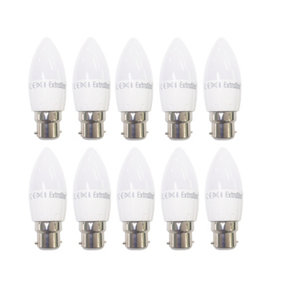 ExtraStar 4W LED Candle Light Bulb B22 Daylight 6500K Clampshell pack of 10