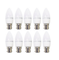 ExtraStar 4W LED Candle Light Bulb B22 Warm White 3000K Clampshell pack of 10