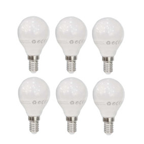 Extrastar 4W LED G45 Golf Ball Bulb E14, 6500K Daylight (Pack of 6)