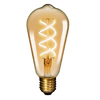Extrastar 4W LED Spiral Filament Light Bulb  E27 2200K, pack of 6