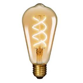 Extrastar 4W LED Spiral Filament Light Bulb  E27 2200K