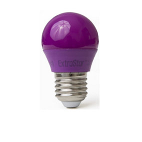 Extrastar 4W Purple LED Golf Ball Modern Coloured Light Bulb E27