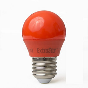 Extrastar 4W Red LED Golf Ball Modern Coloured Light Bulb E27