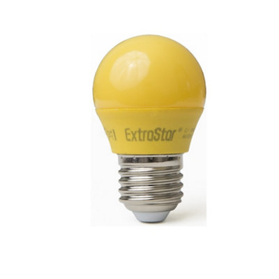ExtraStar 4W Yellow LED Golf Ball Modern Coloured Light Bulb E27