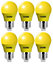 Extrastar 4W Yellow LED Golf Ball Modern ColouYellow Light Bulb E27 (Pack of 6)