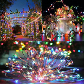 Extrastar 50M LED  outdoor garden Solar String with 500 LEDs multi-color