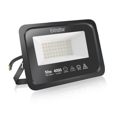 ExtraStar 50W IP65 4250lm LED Floodlight, 6500K Daylight