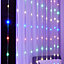 Extrastar 5M x 2M LED  outdoor garden Solar Curtain 320 LEDs Multi-color  with 16 hooks