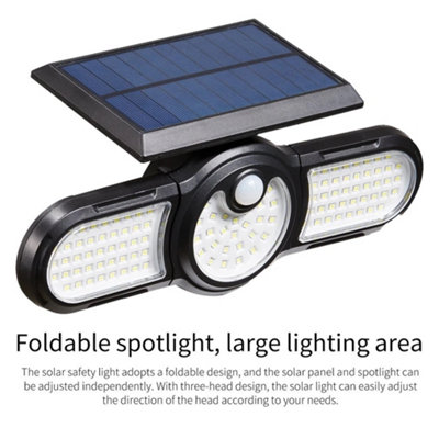 ExtraStar 5W LED Solar Wall Lamp outdoor garden Floodlight PIR Sensor, 6500K