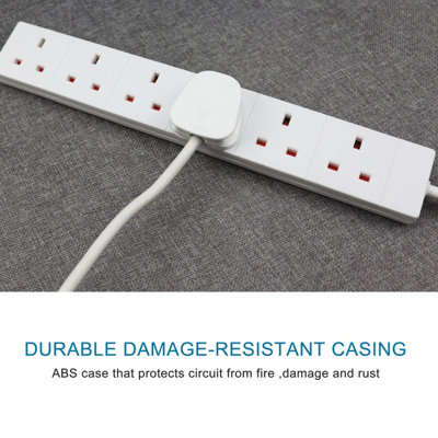 ExtraStar 6 Way Extension Leads 5M white, 13A
