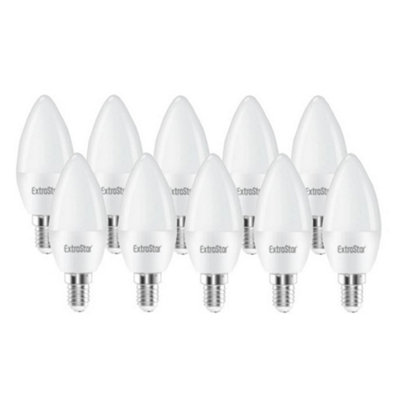 Extrastar 6W LED Candle Bulb E14, 3000K (pack of 10)