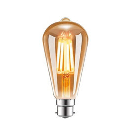 Extrastar 6W LED Filament Light Bulb B22, 2200K