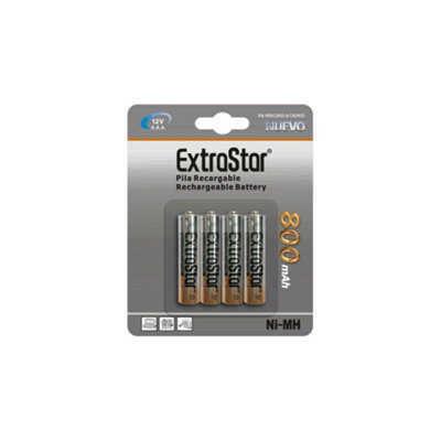 Extrastar 800mAh Ni-MH Rechargeable Battery Pack of 4