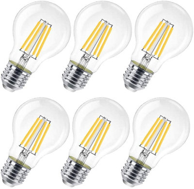 Extrastar 8W LED Filament Light Bulb B22, 2700K, pack of 6