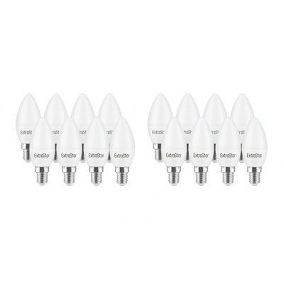 ExtraStar B22 7W 600lm LED Warm White Candle Light Bulbs, 20 Pack
