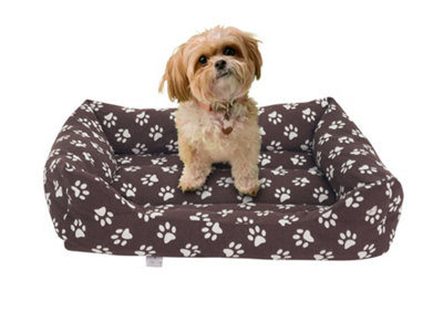 ExtraStar Brown Paw Fabric Dog Pet Bed Price Comparisons | Compare The Build